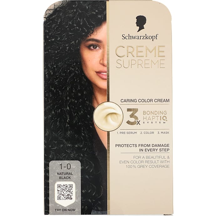 Creme Supreme Permanent Hårfarve 1-0 Natural Black
