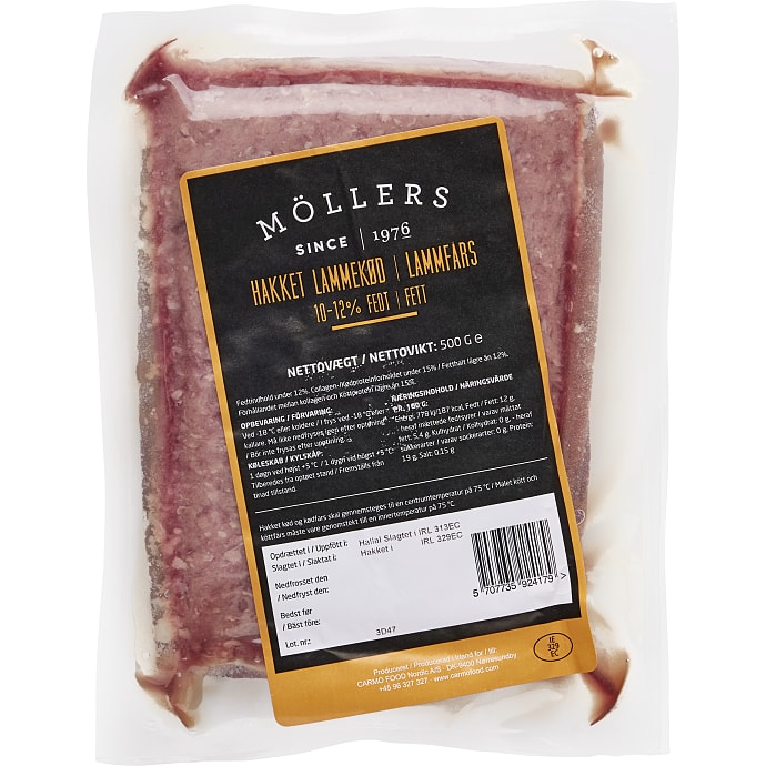 Hakket lammekød 10-12% fedt
