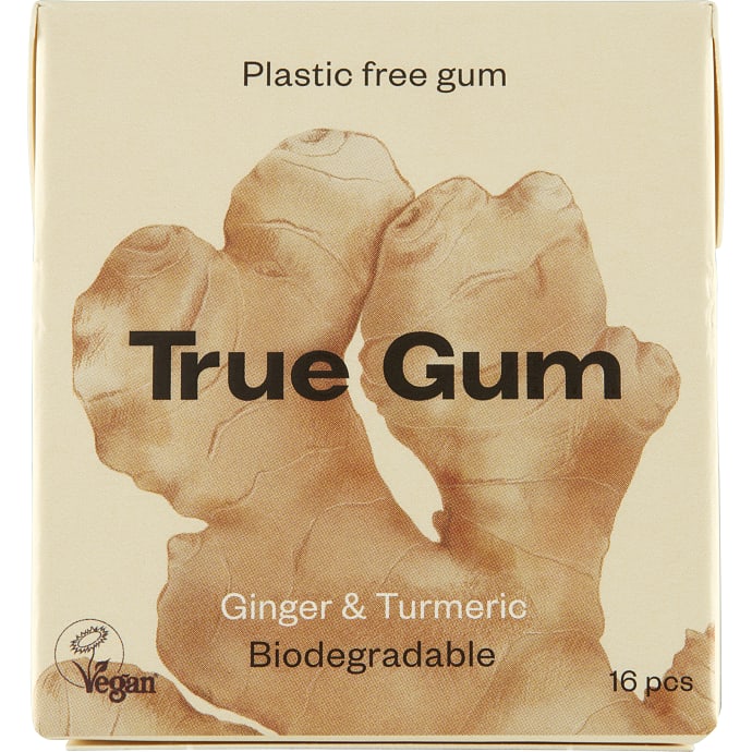 Tyggegummi m. ingefær- og gurkemejesmag