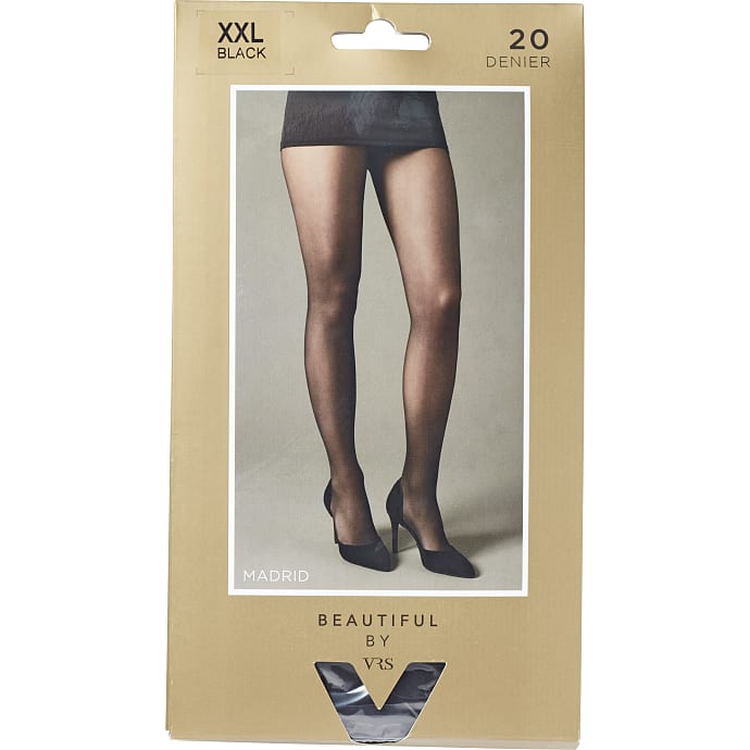 VRS Beautiful By Strømpebukser Madrid S/M Sort