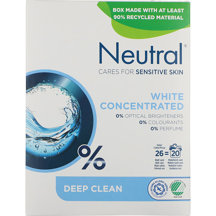 Neutral Vaskepulver Hvid Vask 1040 g