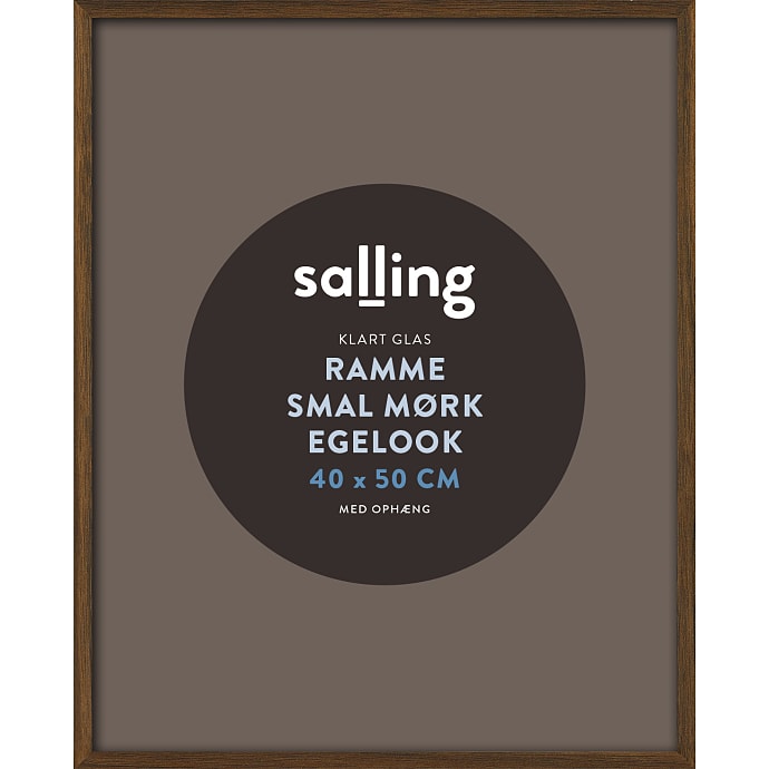 Salling Ramme m. Glas Mørk Egetræslook
