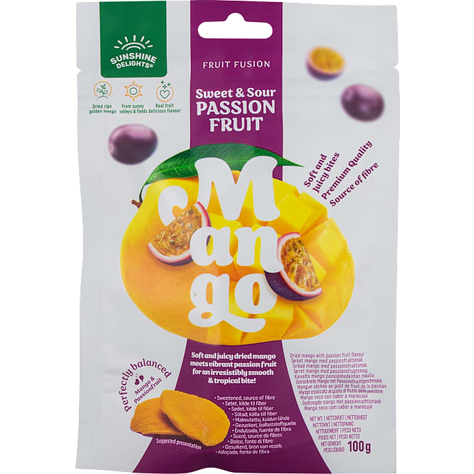 Tørret mango m. passionsfrugtsmag