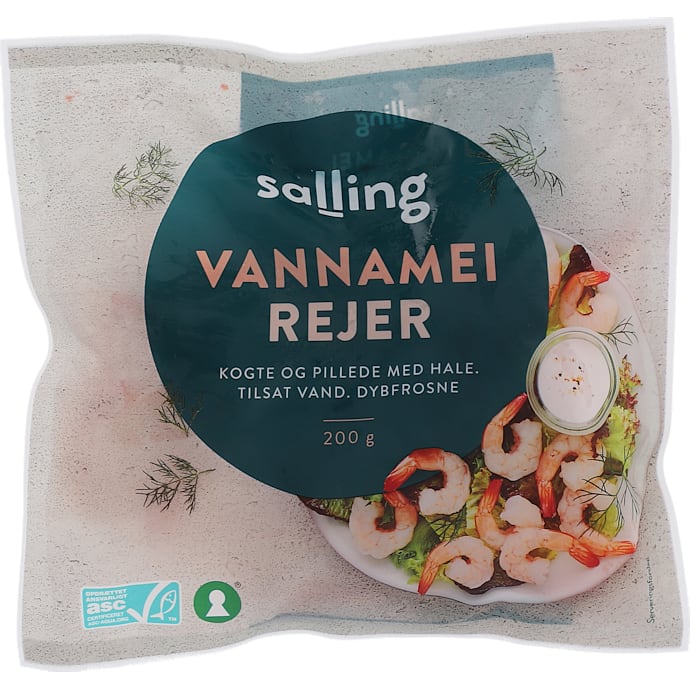 Salling Vannamei rejer kogte