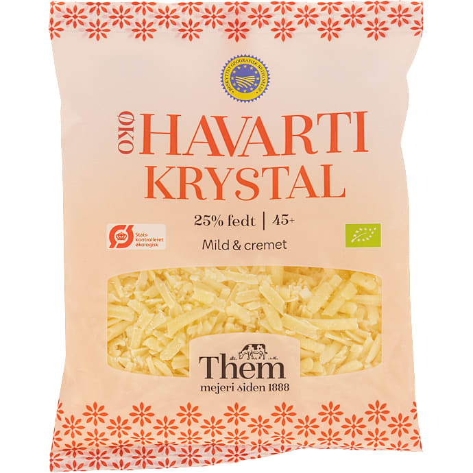 Them Havarti Krystal Øko Revet Ost