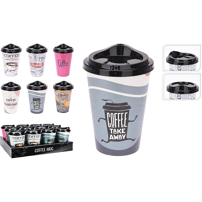 Kaffekop 500 ml – flere varianter – assorteret