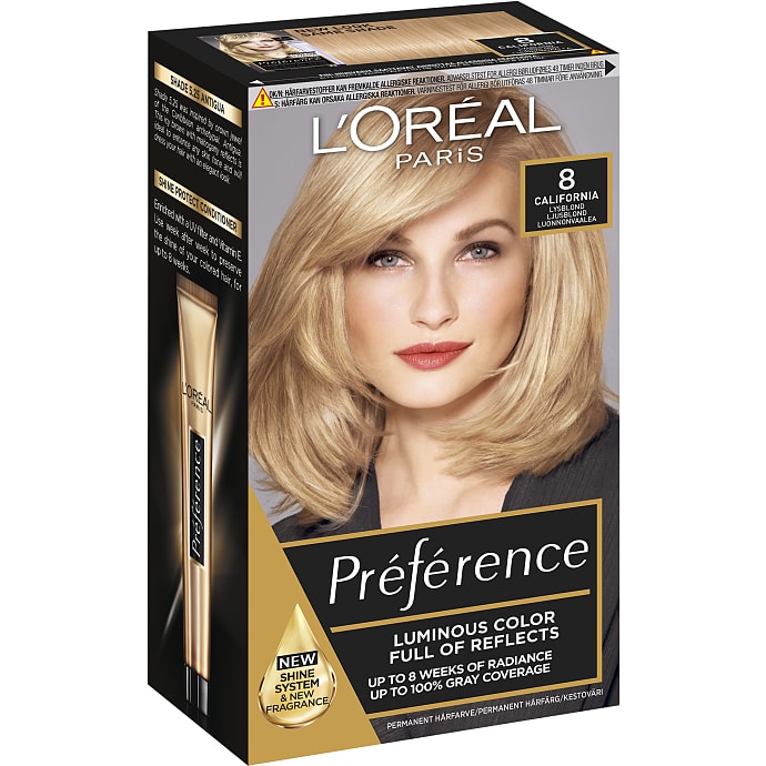 Permanent hårfarve 8.0 California Light Blonde