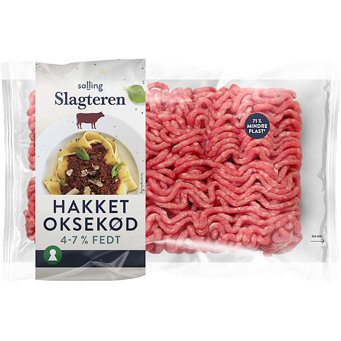 Slagteren Hakket Oksekød 4-7% Fedt