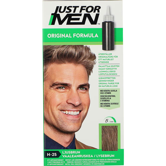 Permanent hårfarve H-25 Lysebrun m. keratin, olivenolie og E-vitamin