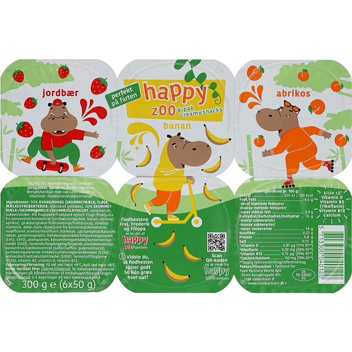 Happy Zoo, Kvark m. jordbær, banan og abrikos