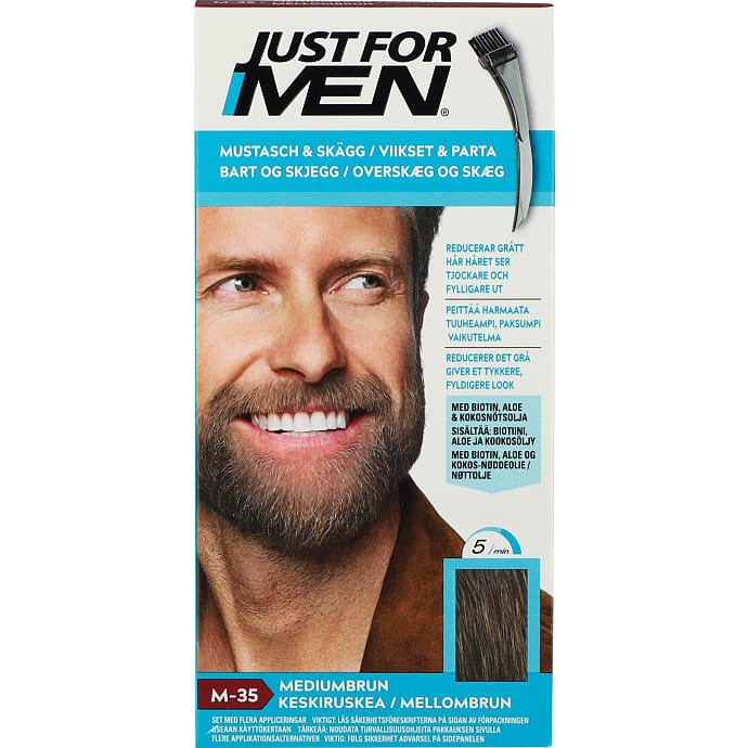 Just For Men Permanent skægfarve M-35 Mellembrun