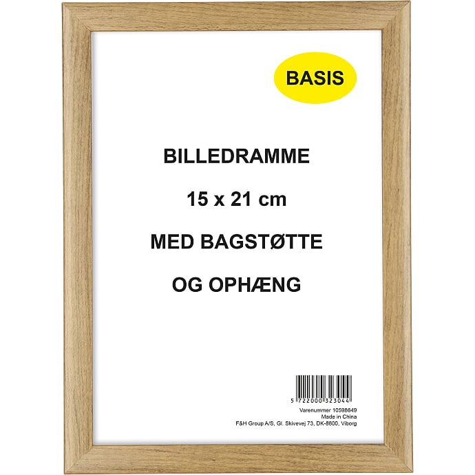 Ramme i egetræslook - 15x21 cm