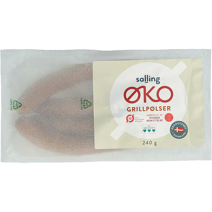 Grillpølser 83% kød øko
