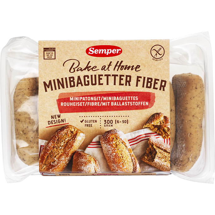 Minibaguettes m. fibre glutenfri