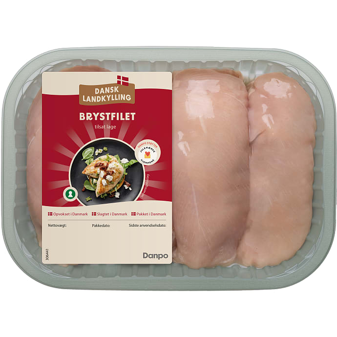 Kyllingebrystfilet tilsat 9% vand