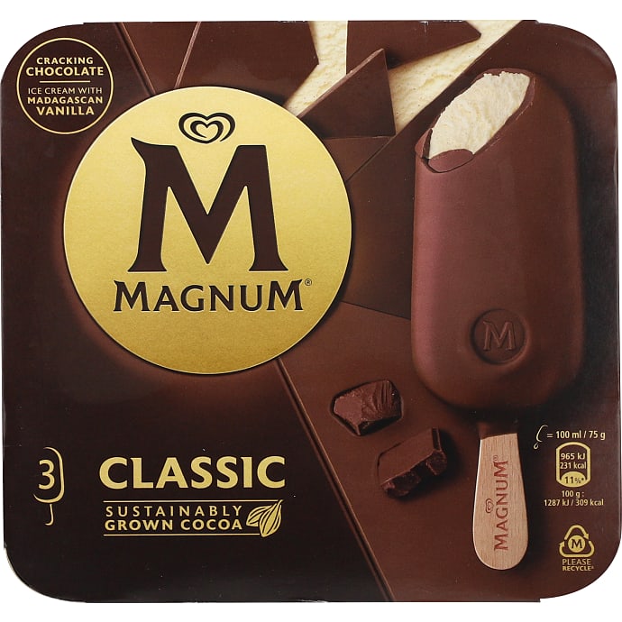 Mælkeis m. mørk chokolade