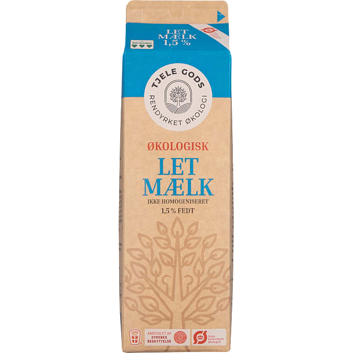 Tjele Gods Letmælk 1,5% fedt øko 1 L