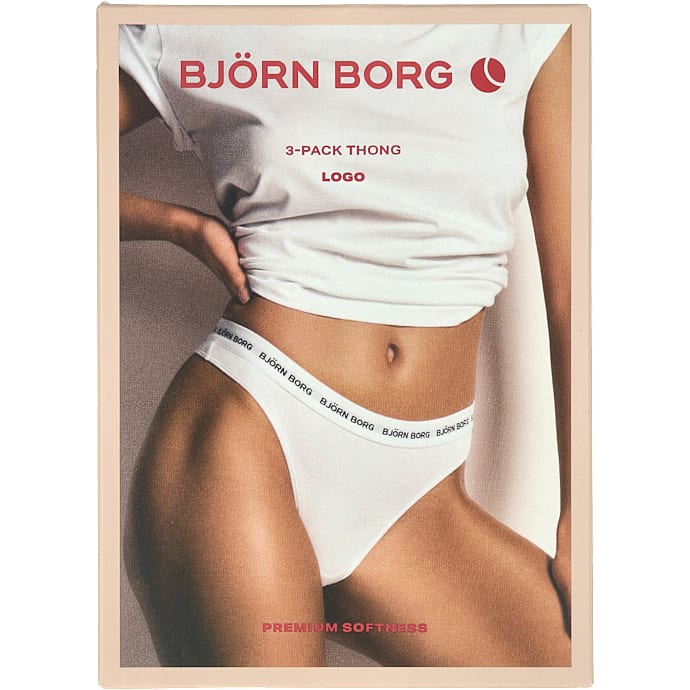 BJØRN BORG dame 3-pak g-streng str.XL - sort – produktbillede