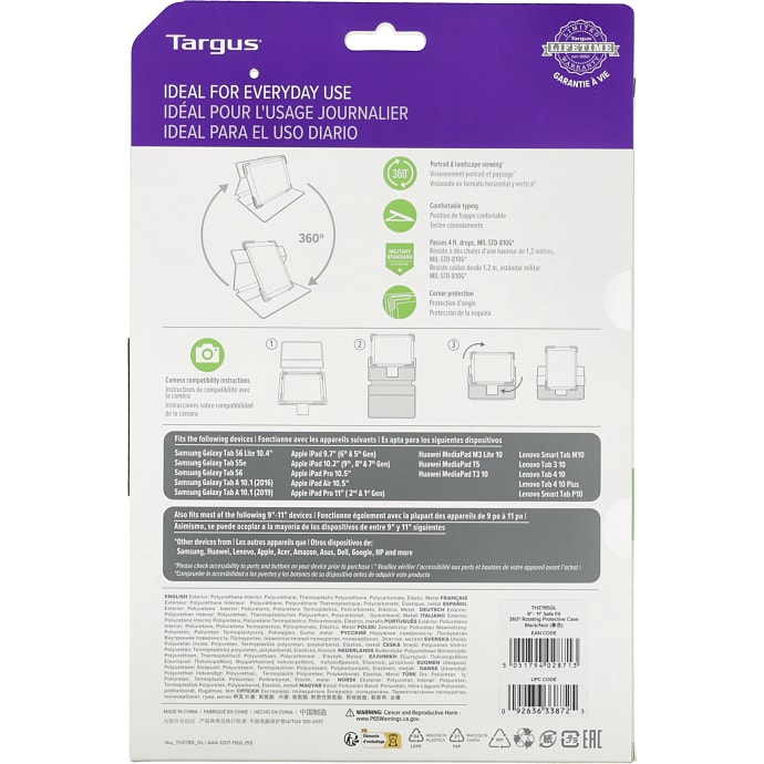Targus SafeFit Universal Case 9-10,5" Sort