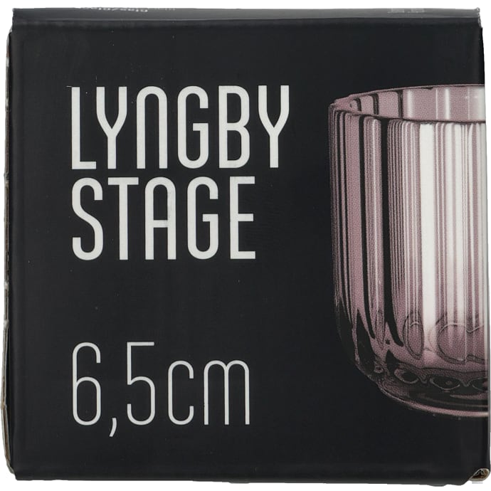 Lyngby fyrfadsstage lyserød - 6,5 cm