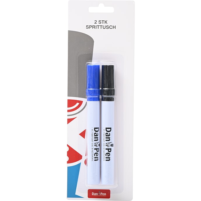 Danpen sprittusch 2 pak - sort og blå
