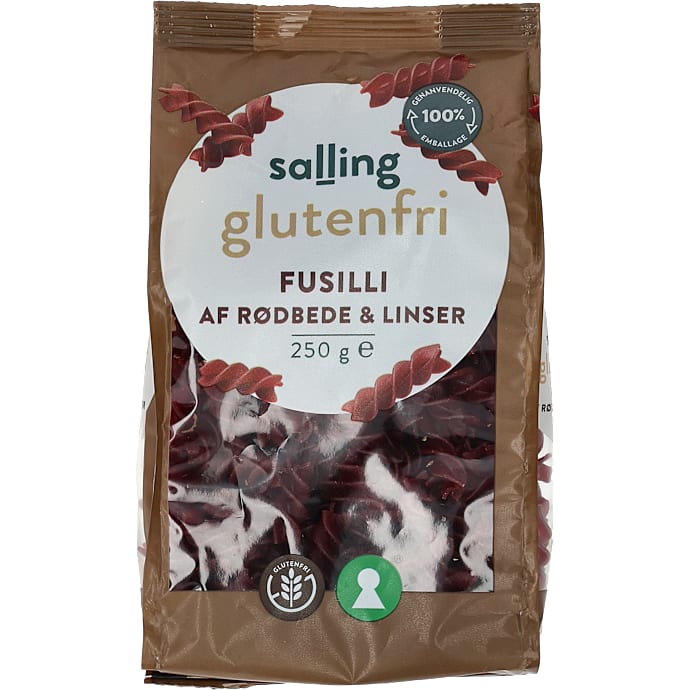 Salling glutenfri Fusilli rødbede og linser 250 g