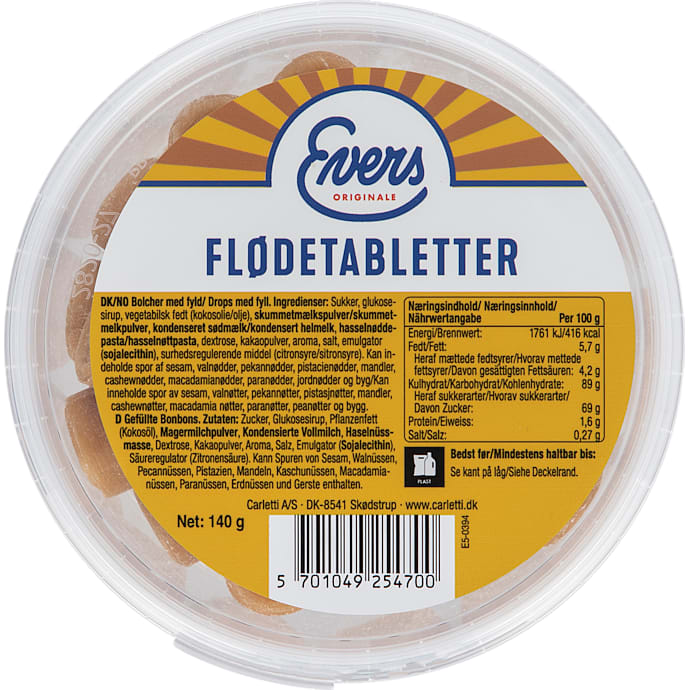 Evers flødetabletter