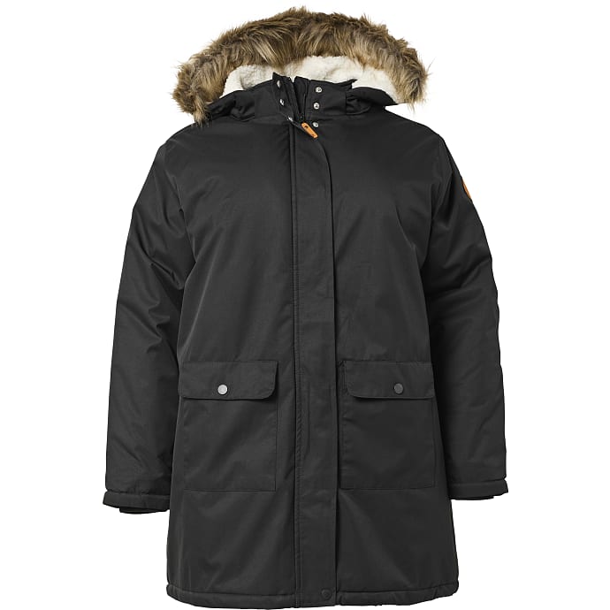 VRS dame parka jakke str. 50 - sort