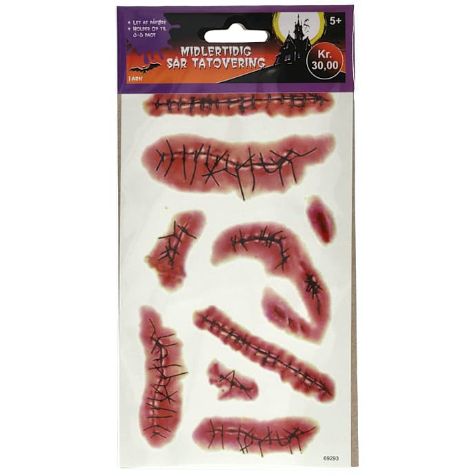 Halloween tattoo ar - flere varianter - assorteret
