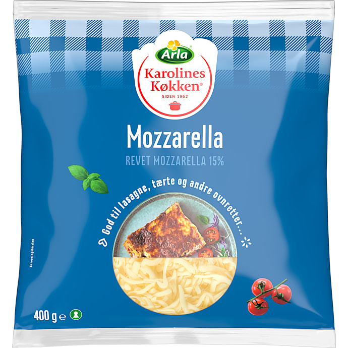 Revet mozzarella ost 15% fedt