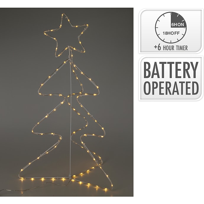 Juletræ med 90 LED - varm hvid