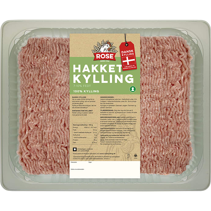 Hakket kyllingekød 7-10% fedt