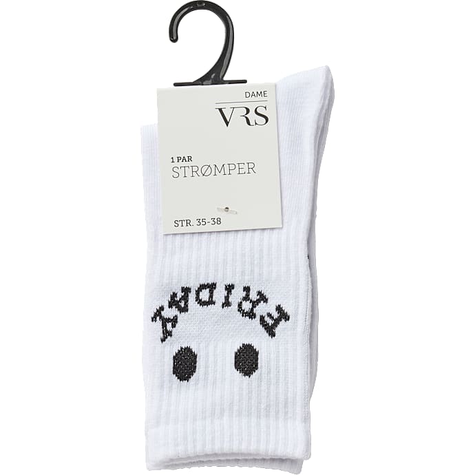 VRS dame tennisstrømper str. 39/42 - hvid