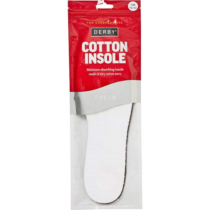 Derby Bomuldssål 36/46 Hvid