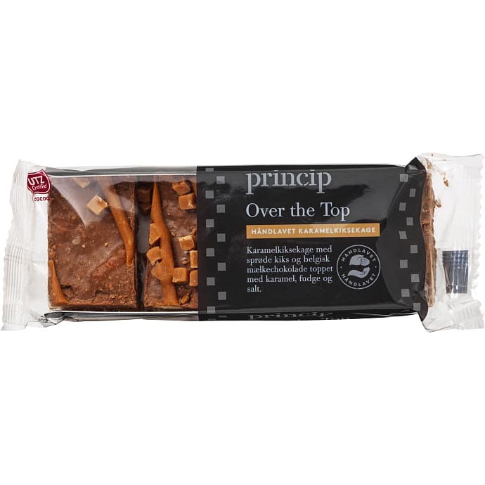Karamelkiksekage m. fudge og salt