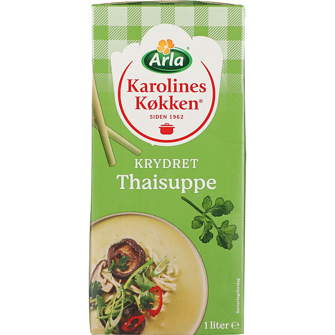 Thai inspireret suppe m. kokosmælk og citrongræs