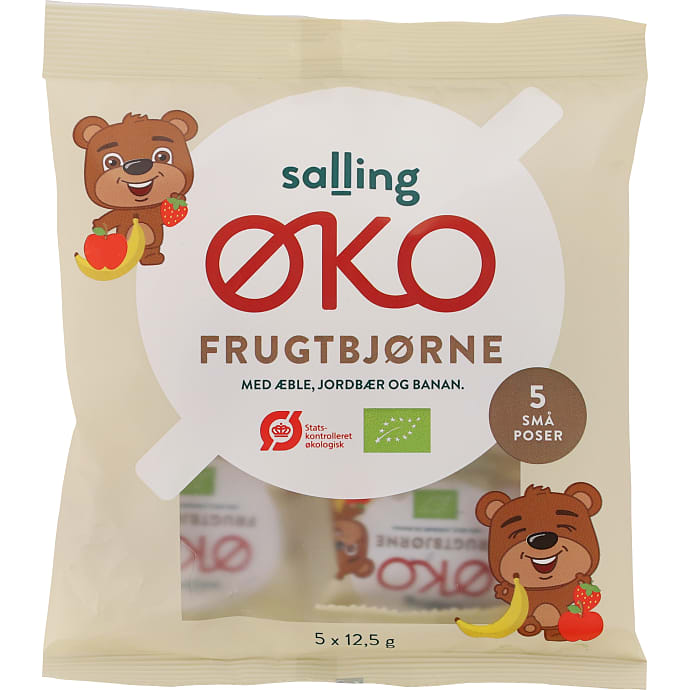 Frugtsnacks m. æble-, jordbær- og banansmag øko