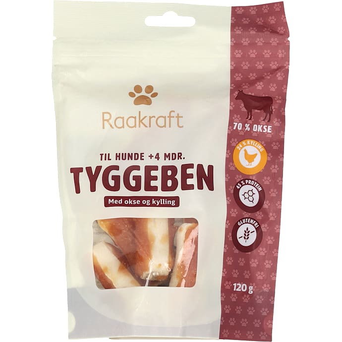 Tyggeben m. kylling og okse