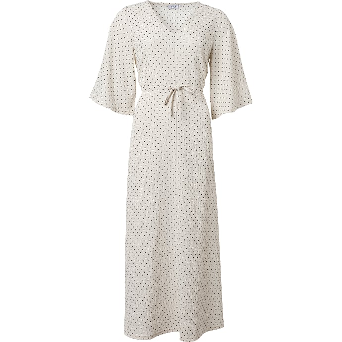 VRS Dame Lang Kjole med Prikker Beige