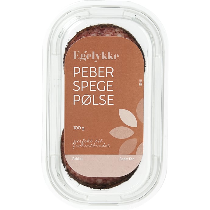 Egelykke Spegepølse i Skiver med Peber 100 g