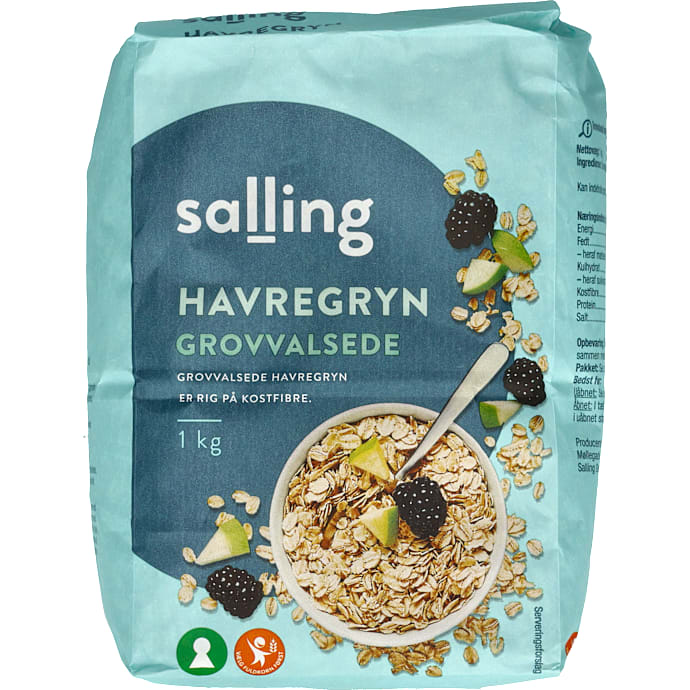 Salling, Grovvalsede havregryn