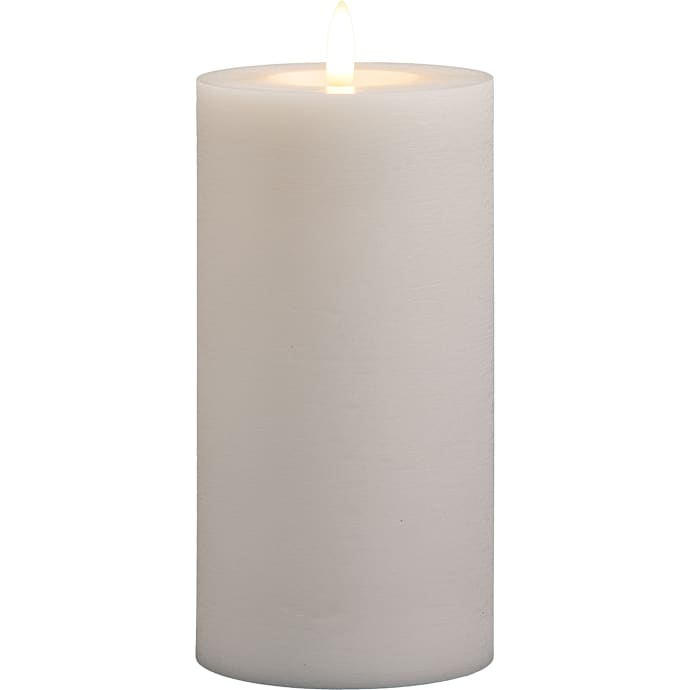 Windsor LED bloklys Ø9x17,5 cm - hvid