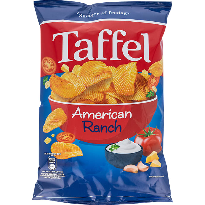 Chips m. ost, løg, tomat, hvidløg og sour cream