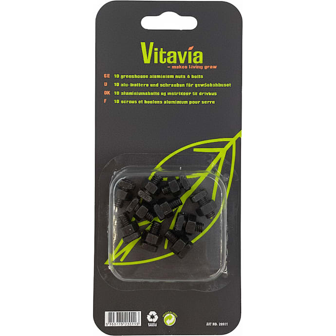 Vitavia Rustfri Bolte og Møtrikker Sort