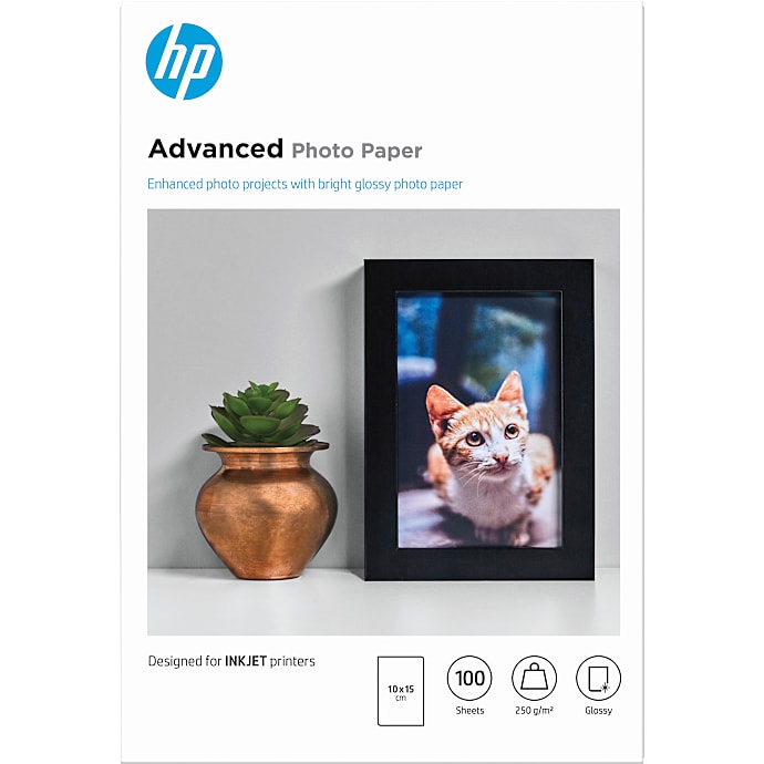HP Advanced-fotopapir 250 g/m2 - 100 ark
