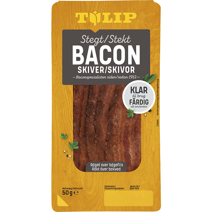 Tulip Stegt bacon i skiver 50 g