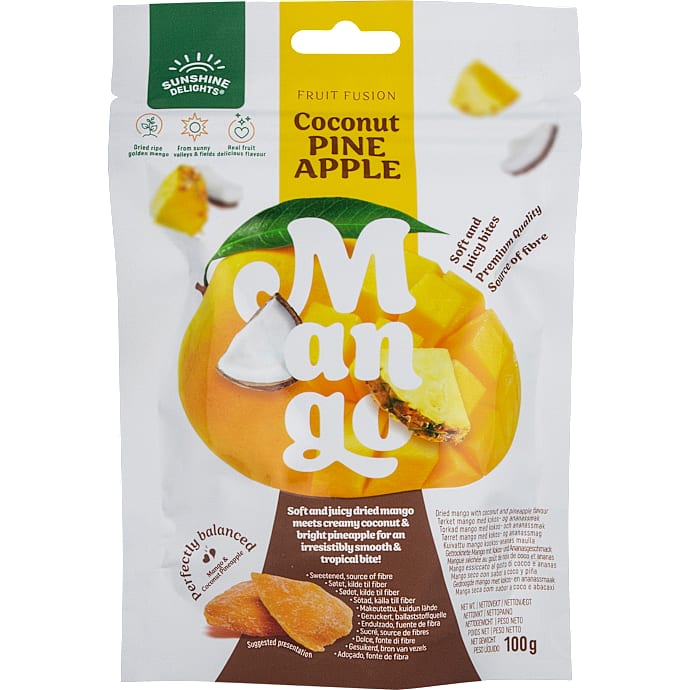Tørret mango m. kokos og ananassmag