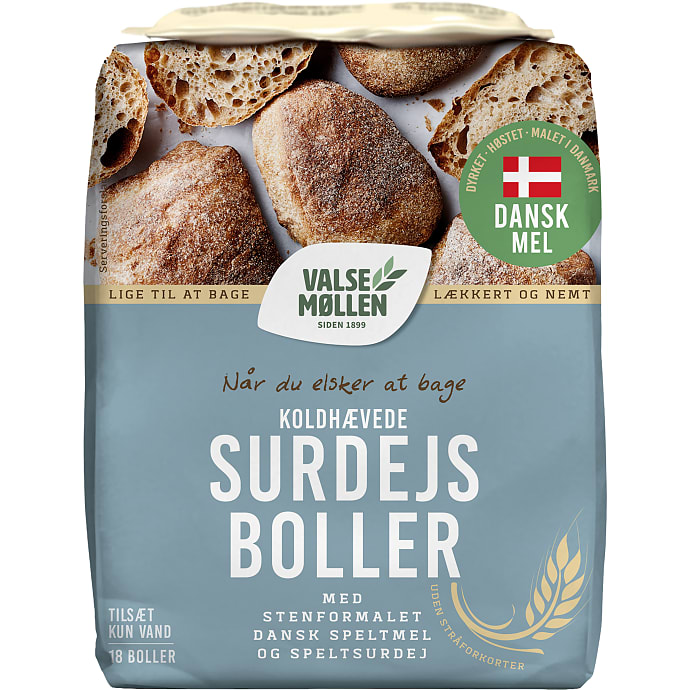 Koldhævede surdejsboller