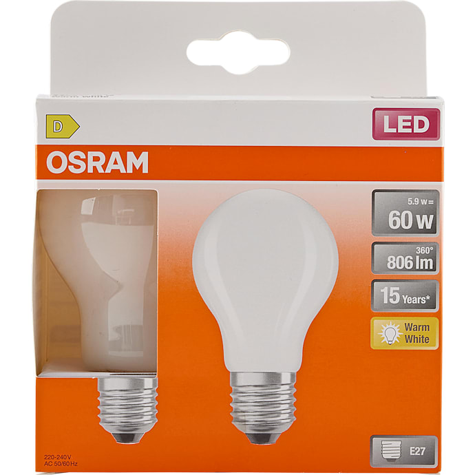Osram LED Pære 5,9W Varmhvidt Lys