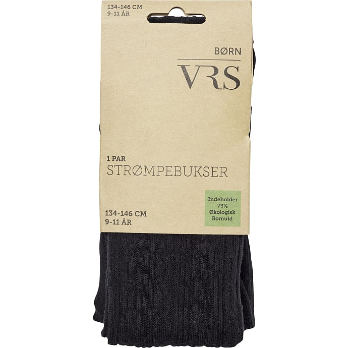 VRS Børnestrømpebukser Str. 9-11 År Sort